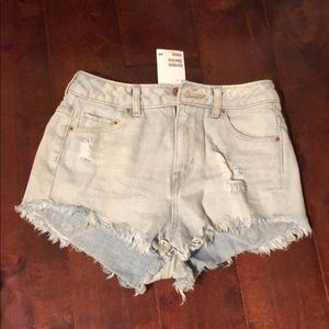 Divided H&M High Waist Distressed Jean Shorts NWT